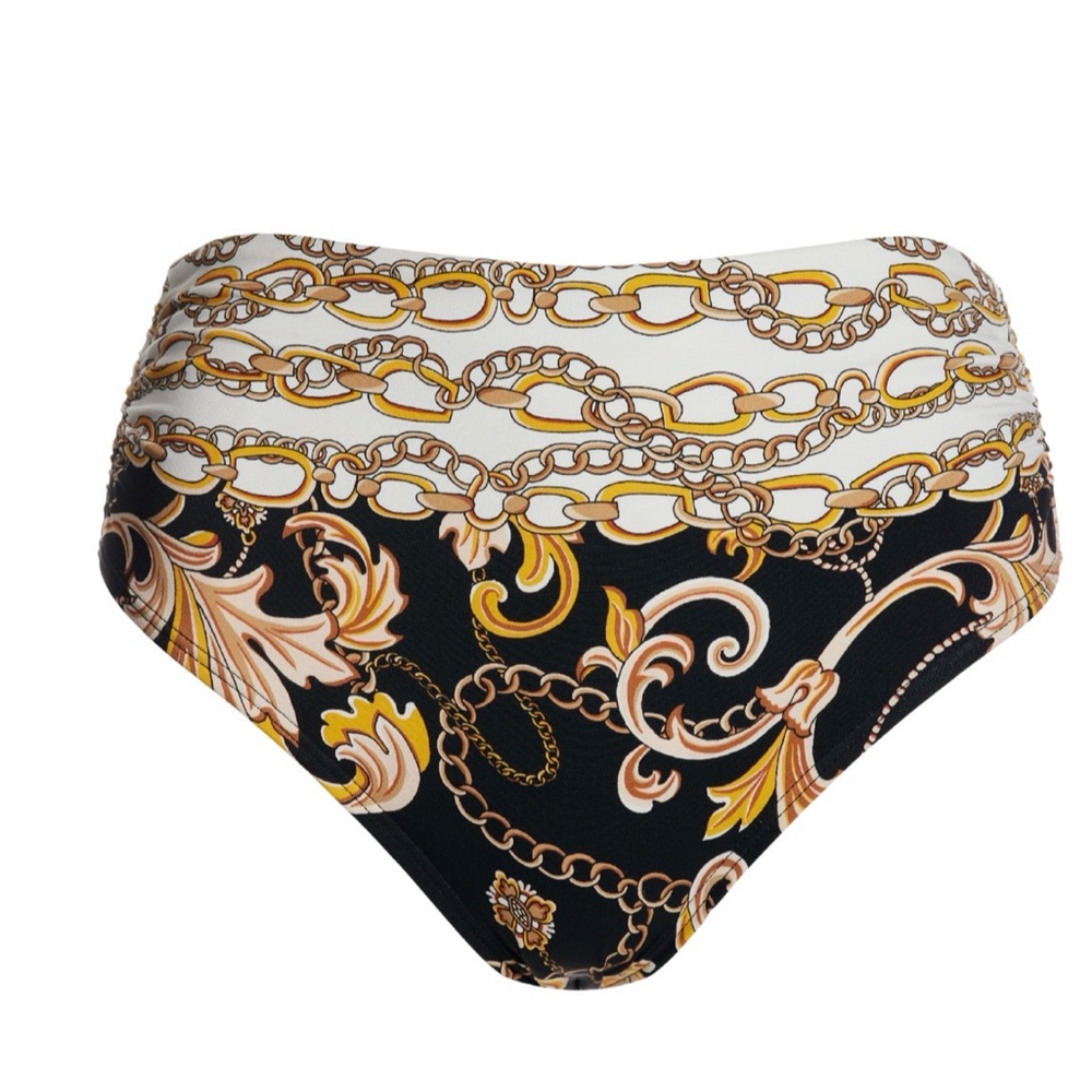 ‼️SOLD‼️Carmen Marc Valvo Swim Sense Filigree Status High Waist Bikini size S - Picture 6 of 12